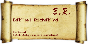 Böbel Richárd névjegykártya